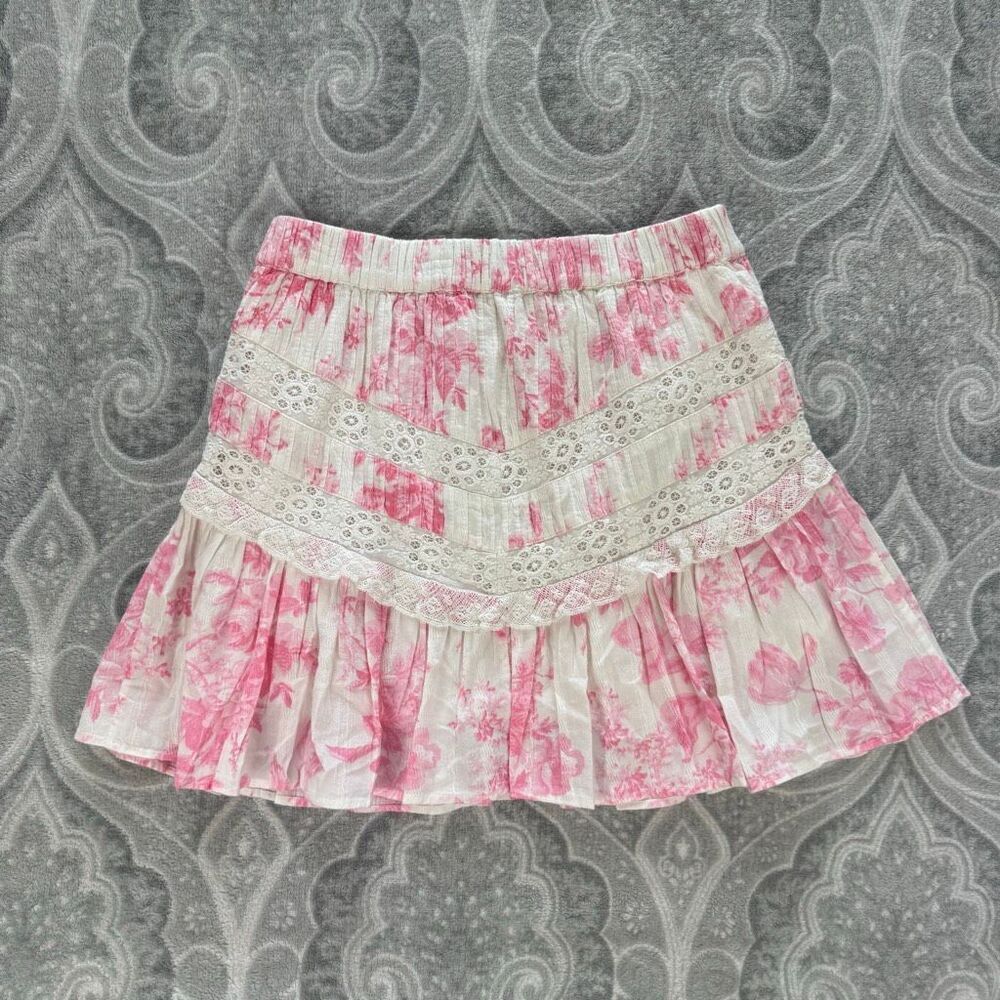 Womens LoveShackFancy Ruffle Mini Skirt